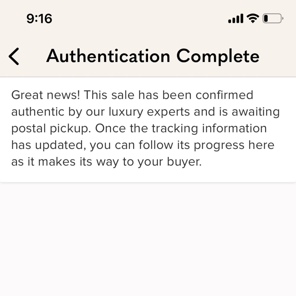 My stuff is authentic post mark